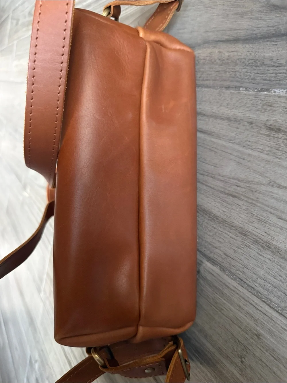 Leather backpack